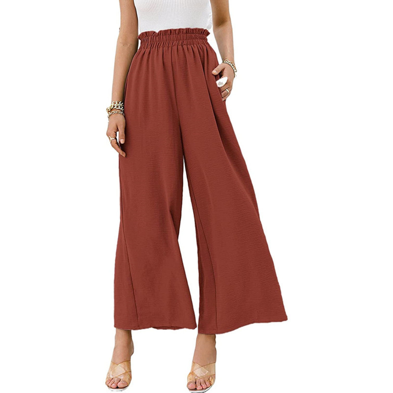 Women High Waisted Straight Wide Leg Pants
