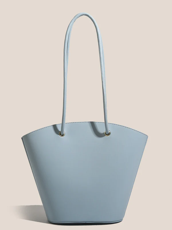 Bucket-shaped faux leather handbag 0837