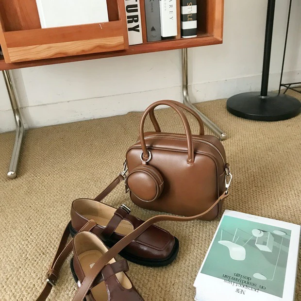 [Ready to ship] 2way square bag with mini pochette 0401