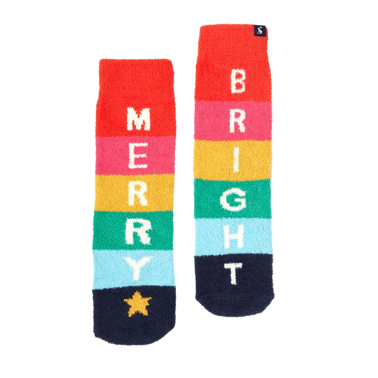 Joules Girls Festive Fluffy Socks
