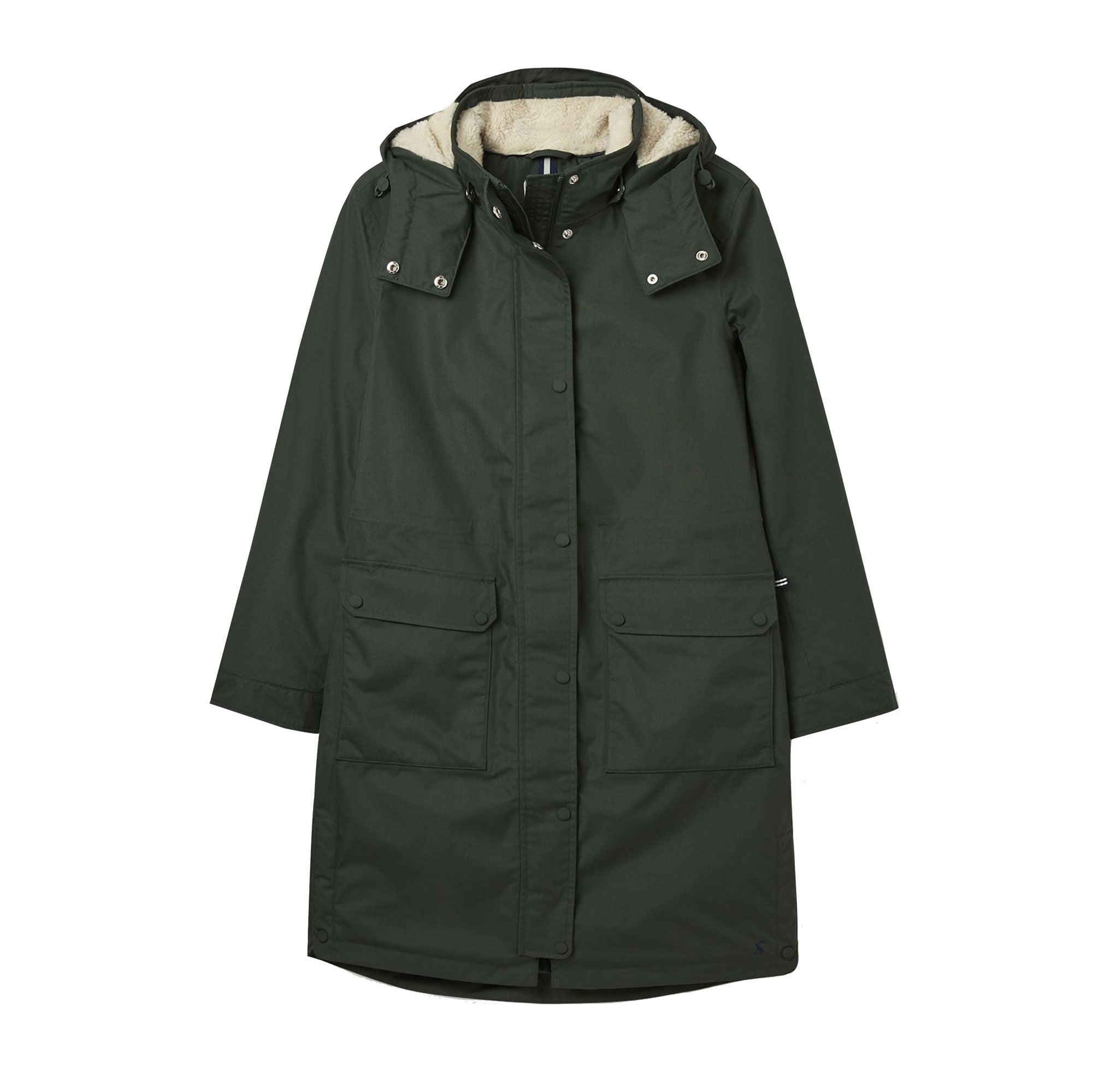 Joules Ladies Loxley Cosy Longline Parka With Borg Lining