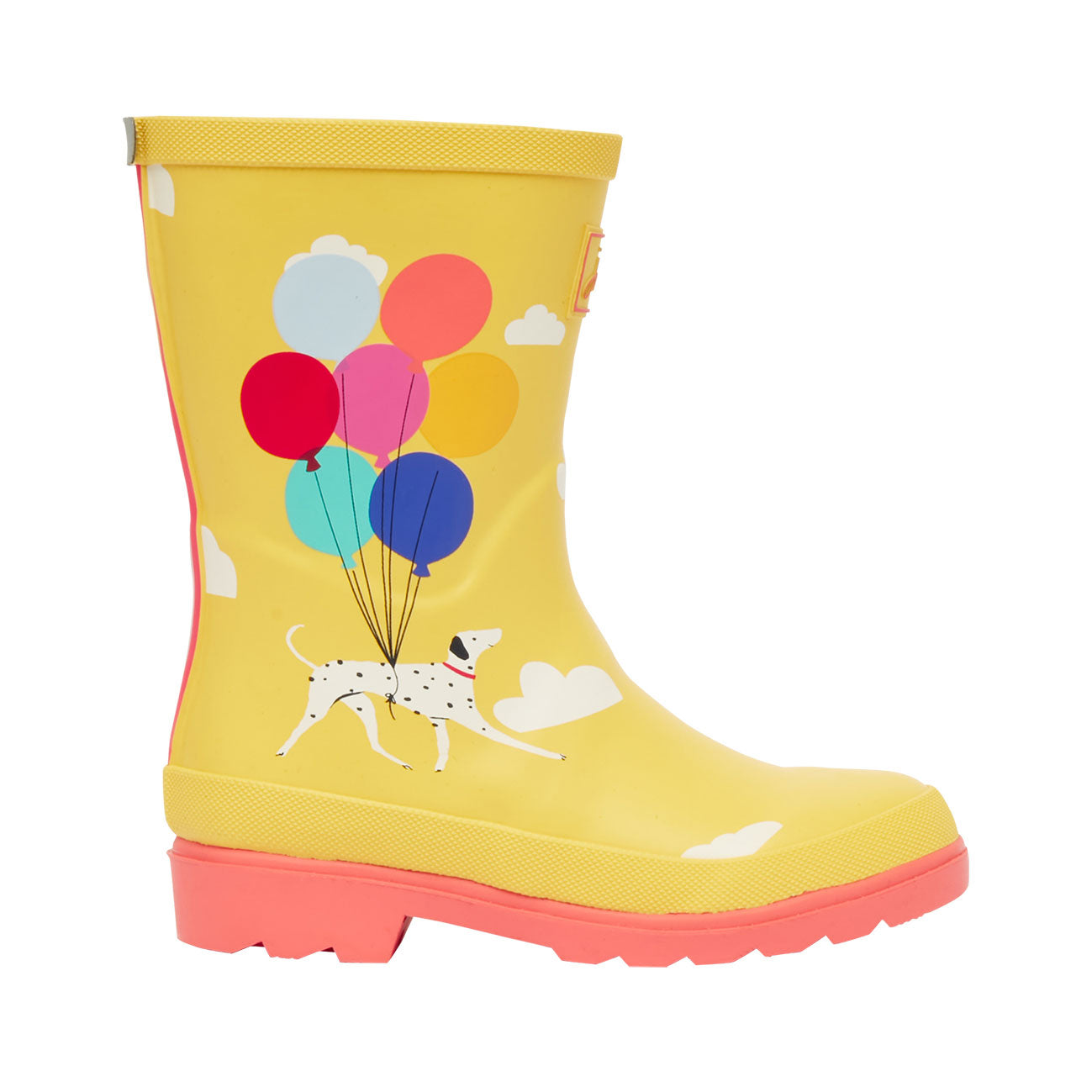 Joules Girls Balloon Dalmatian Welly Print Tall Printed Welly