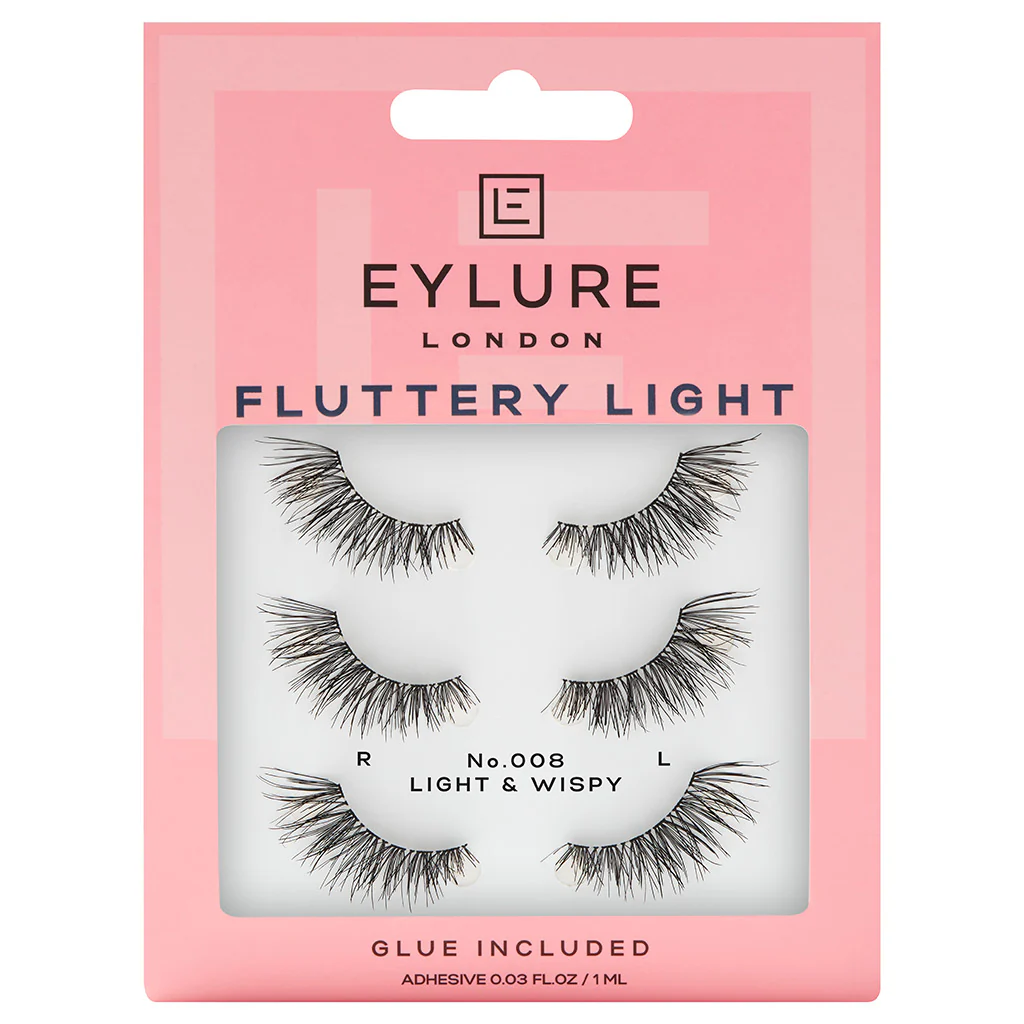 FLUTTERY LIGHT LASHES 008 MULTIPACK (3 PAIRS)
