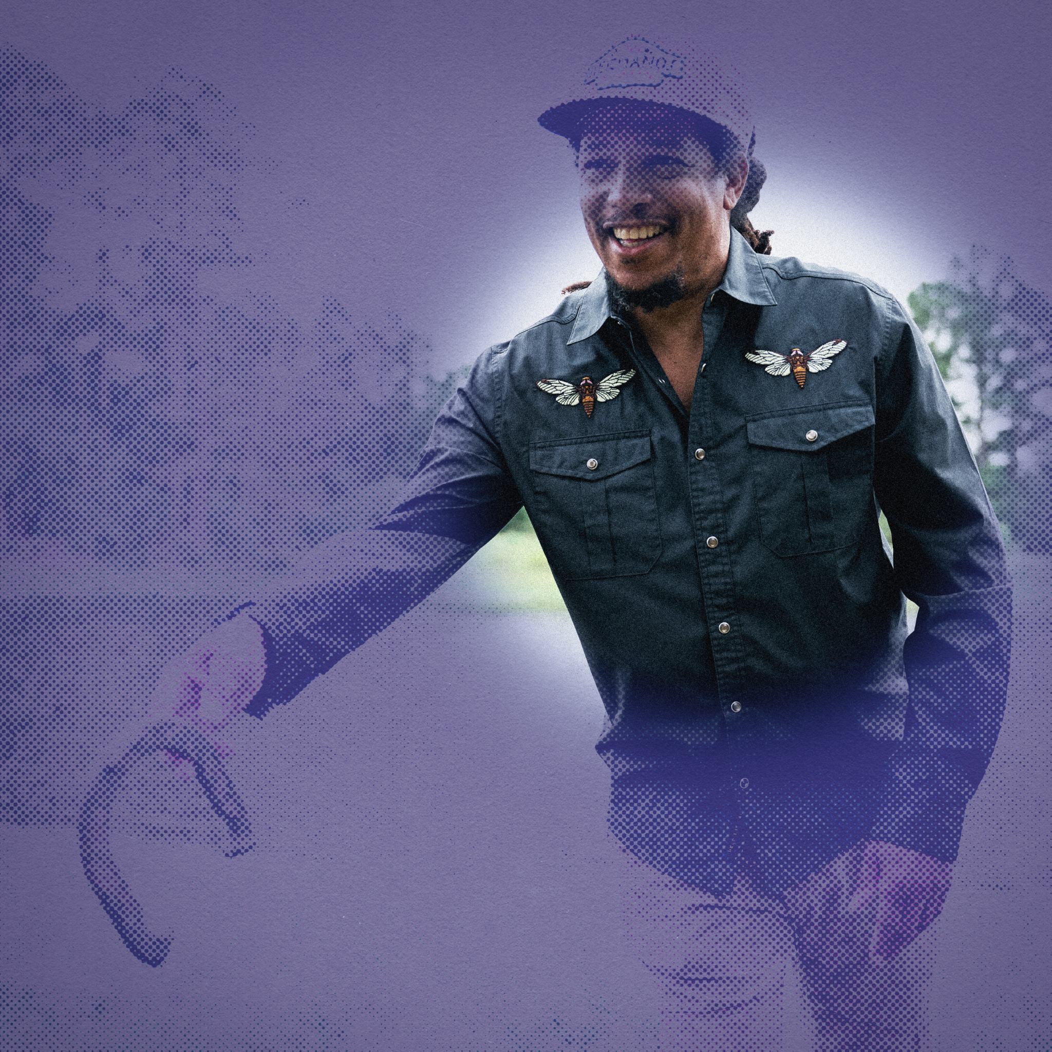 Twilight Flight Gaucho Snapshirt : Cicadas