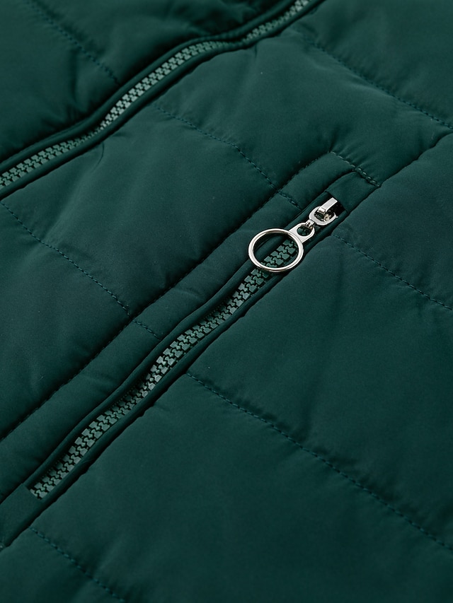 Women's Puffer Jacket Winter Jacket Winter Coat Warm Windproof Street Casual Daily Zipper Pocket Zipper Hoodie Casual Street Style Plain Regular Fit Outerwear Long Sleeve