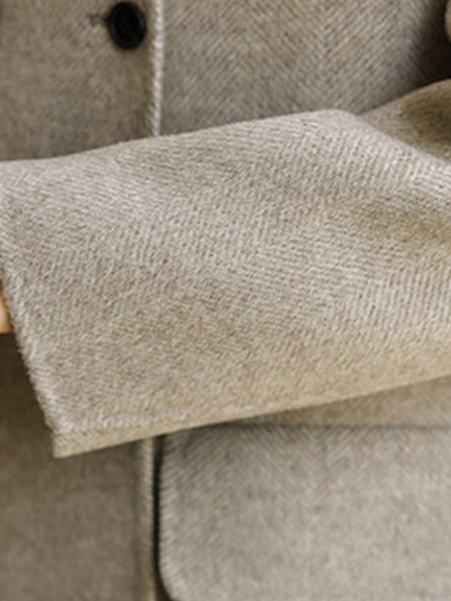 Women's Coat Winter Long Pea Coat Windproof Over Coat with Pockets Maillard Warm Fall Trench Coat Modern Casual Trendy Jacket Long Sleeve