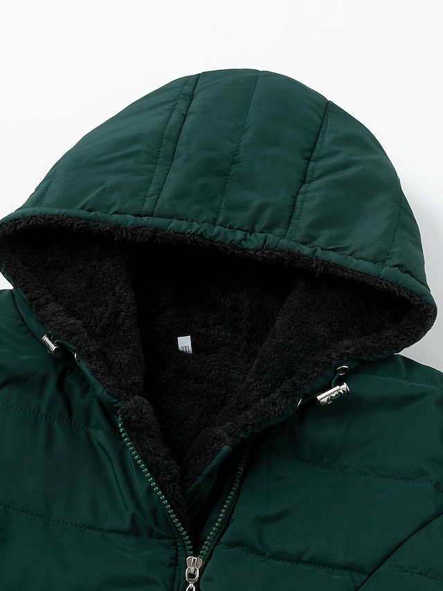 Women's Puffer Jacket Winter Jacket Winter Coat Warm Windproof Street Casual Daily Zipper Pocket Zipper Hoodie Casual Street Style Plain Regular Fit Outerwear Long Sleeve