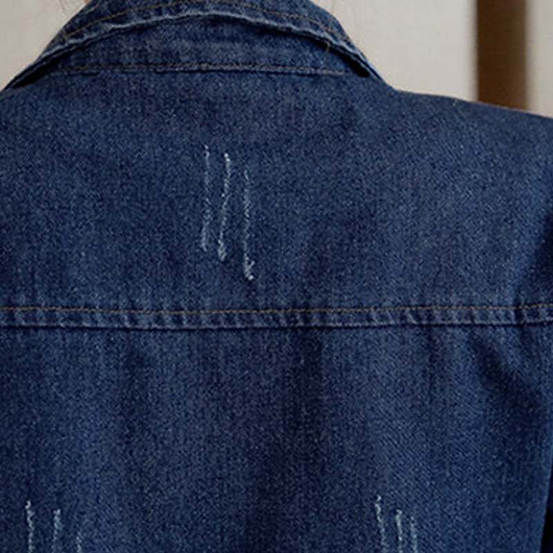 Women's Denim Jacket Outdoor Street Daily Spring Fall Long Coat Regular Fit Breathable Casual Jacket Long Sleeve