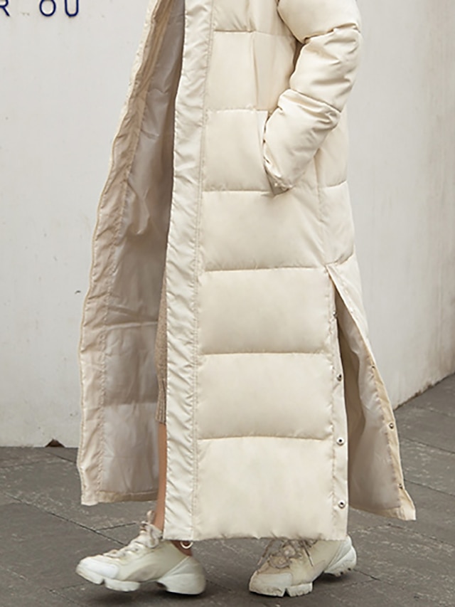 Women's Winter Jacket Puffer Jacket Coat Parka Street Daily Going out Winter Fall Long Coat Regular Fit Warm Breathable Casual Jacket Long Sleeve