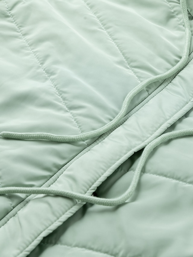 Women's Puffer Jacket Winter Jacket Winter Coat Comfortable Street Casual Daily Casual Daily Zipper Pocket Fleece Lined Zipper Hoodie Casual Street Style Plain Regular Fit Outerwear Long Sleeve