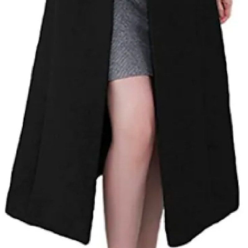 Women's Winter Coat Long Overcoat Double Breasted Lapel Pea Coat Thermal Warm Windproof Trench Coat with Pockets Elegant Slim Fit Lady Jacket Fall Outerwear Long Sleeve Black