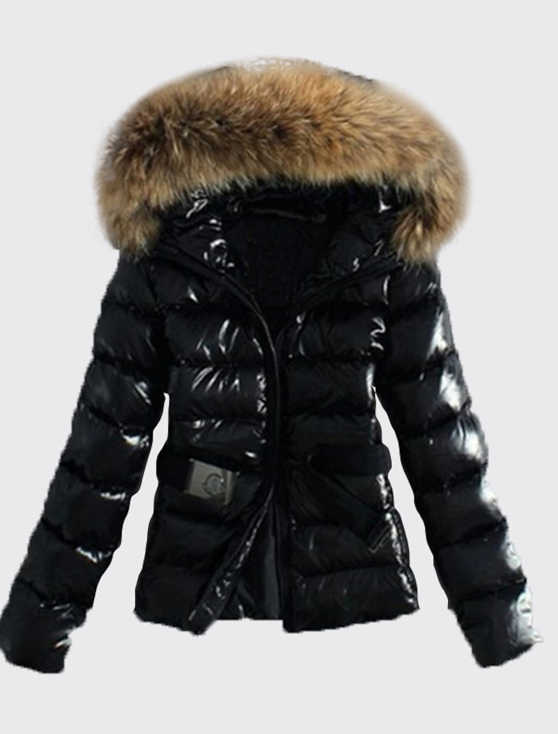 Women's Winter Jacket Winter Coat Parka Warm Breathable Outdoor Daily Wear Going out Pocket Fur Collar Zipper Hoodie Active Fashion Comfortable Street Style Solid Color Regular Fit Outerwear Long