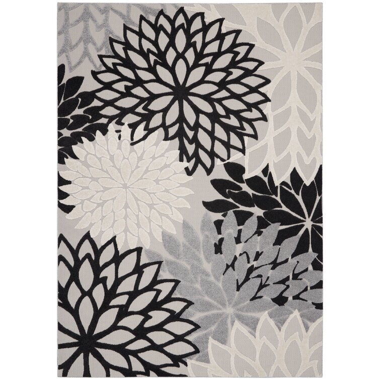 Adel Black/Gray/White Indoor/Outdoor Rug Wilko Offers Store