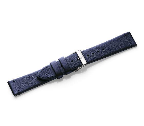 Blue leather strap with buckle