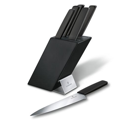 Swiss Modern Knife Block, 6 Pieces