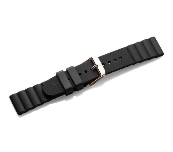 Black rubber strap with buckle