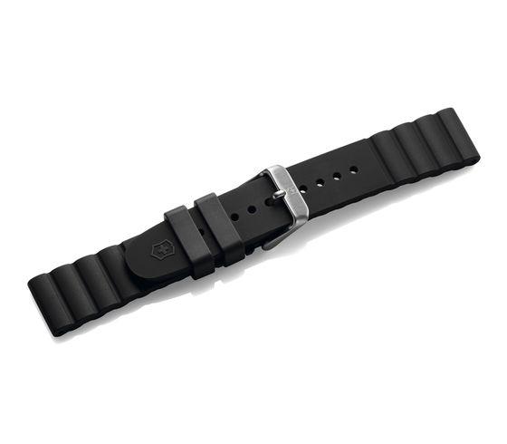 Black rubber strap with buckle