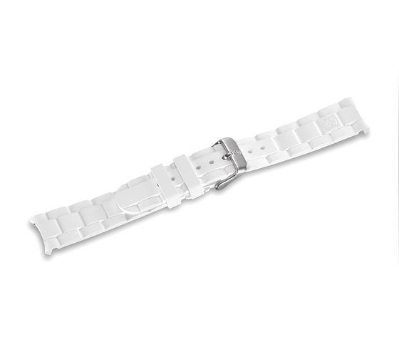 White rubber strap with buckle