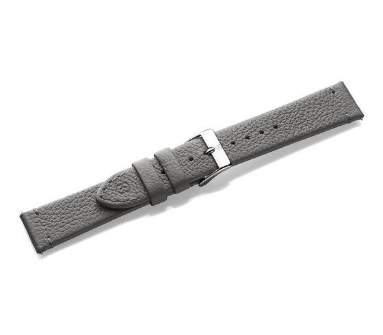 Grey leather strap with buckle
