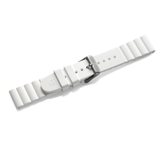 White rubber strap with buckle