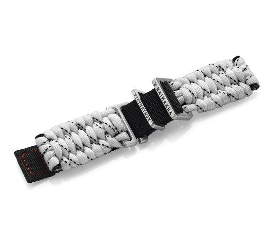 White paracord strap with buckle