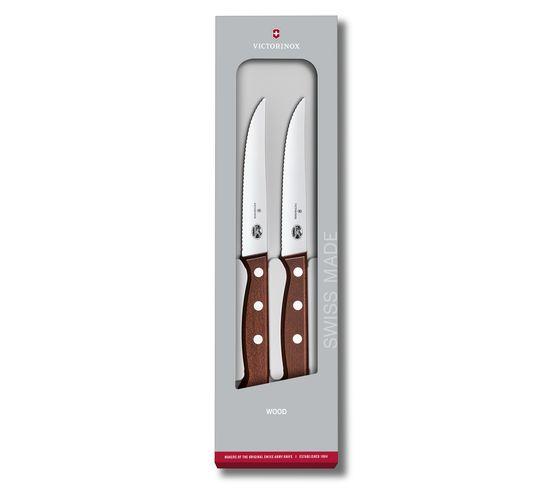 Wood Steak Knife Set, 2 pieces