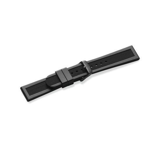 Black rubber strap with buckle