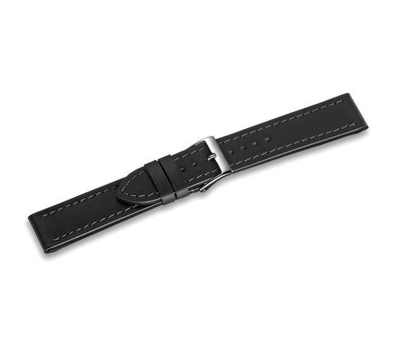 Alliance Large - Black Leather Strap with buckle - 20 mm