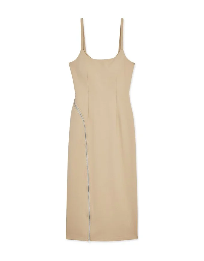 Thin Shoulder Long Dress (With Padding)