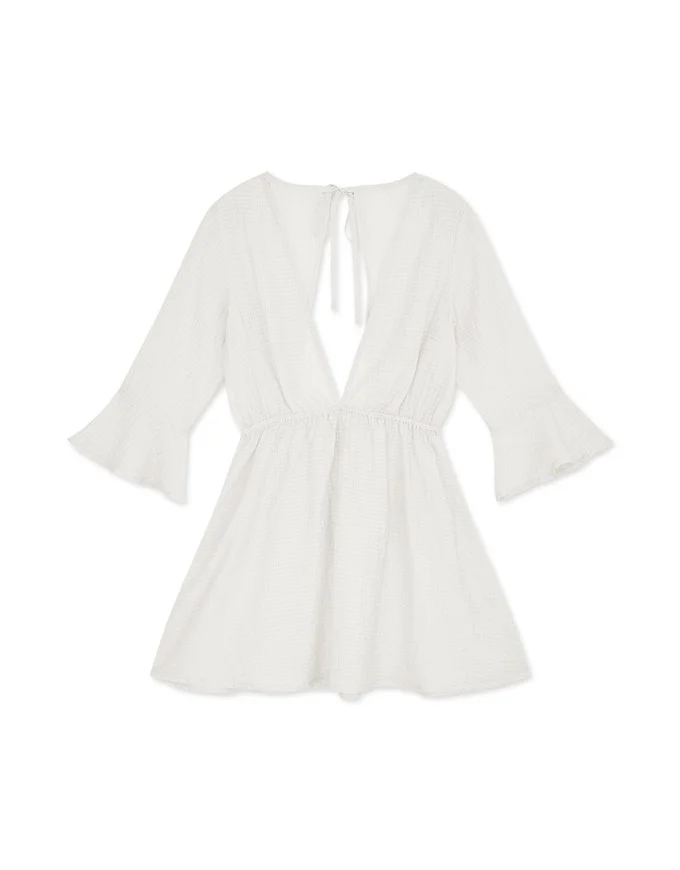 Translucent Ruffled Bikini Cover Up Dress