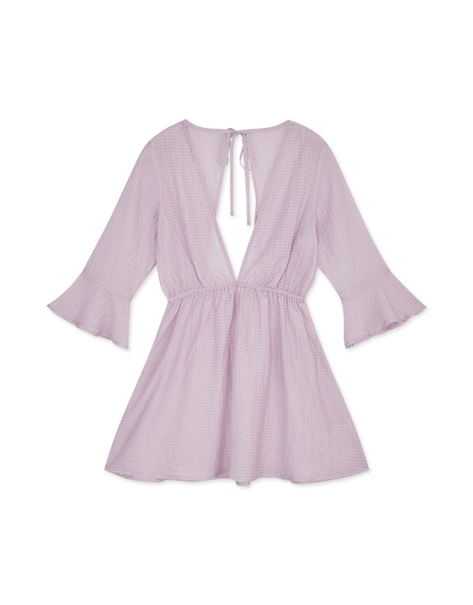 Translucent Ruffled Bikini Cover Up Dress