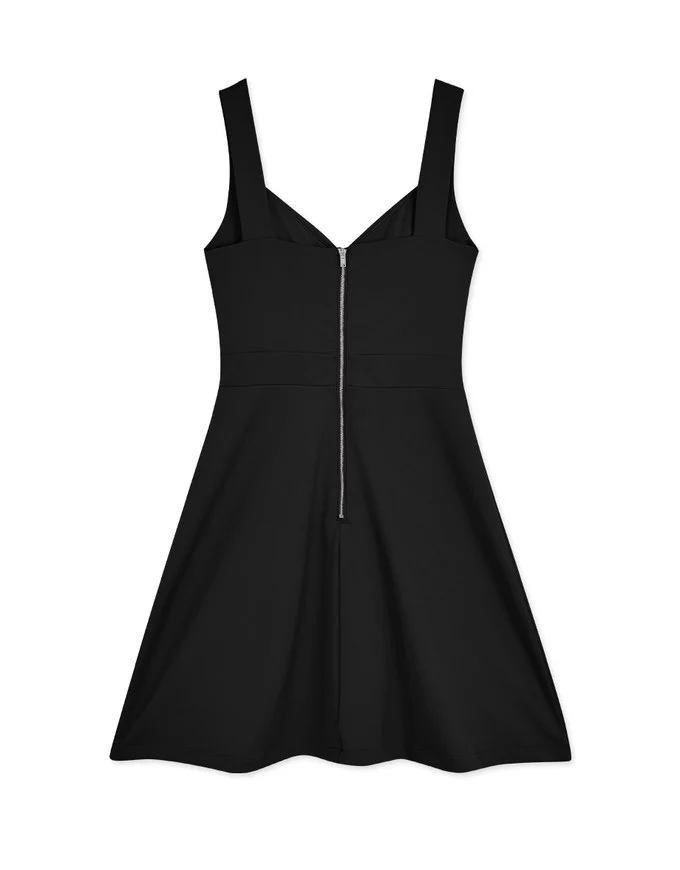 Cross Wrinkle Slimming Dress