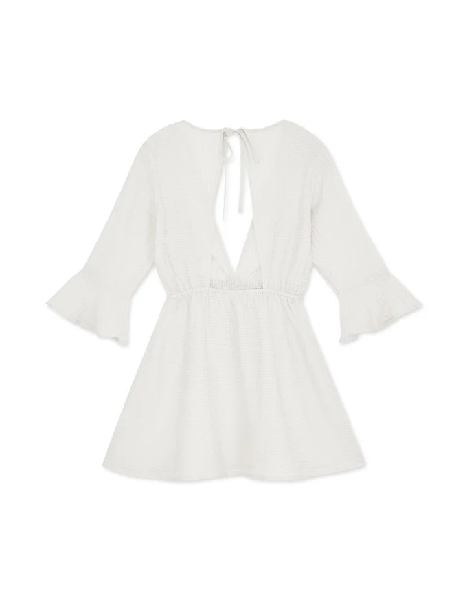Translucent Ruffled Bikini Cover Up Dress