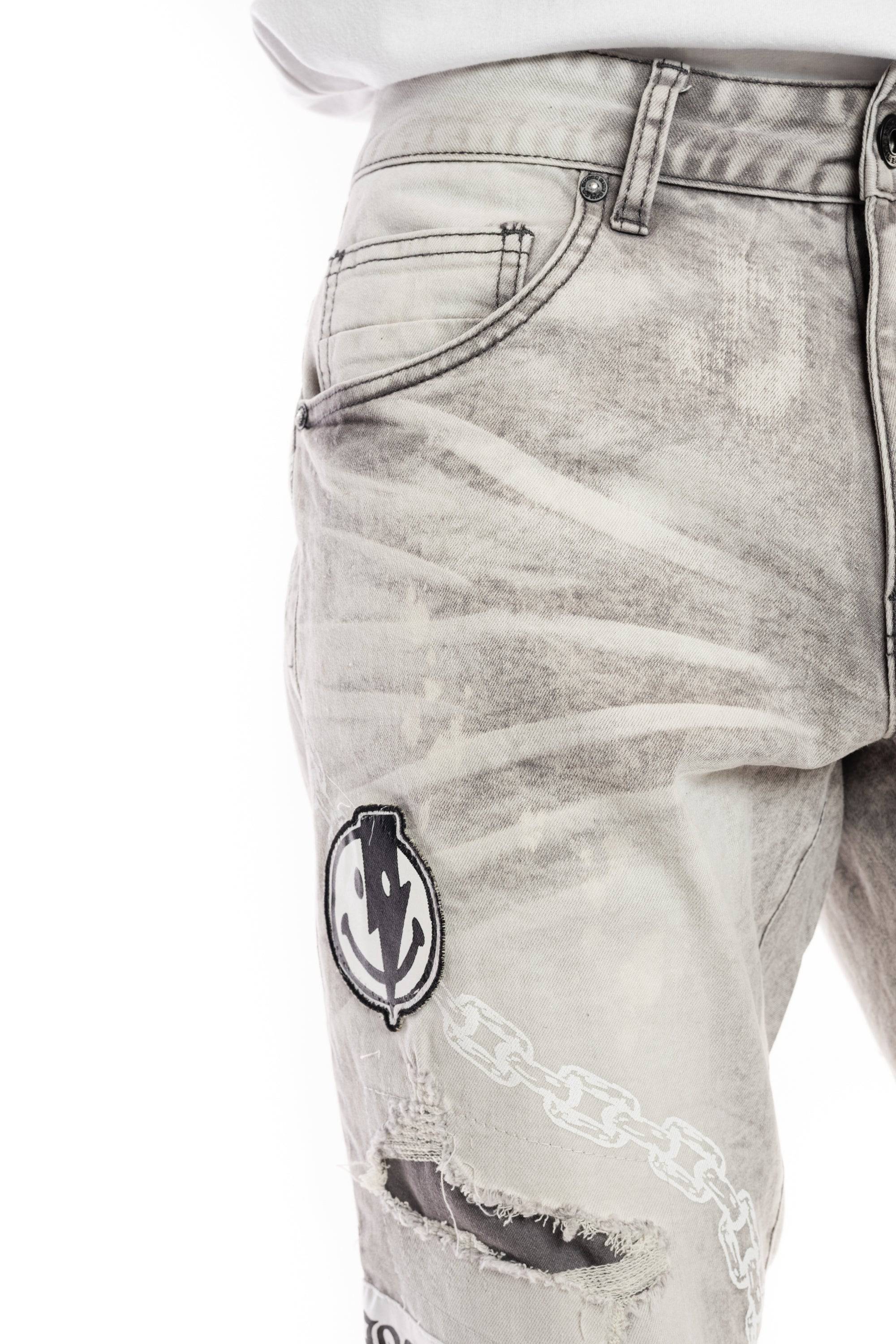 Mixed Media Fashion Jeans