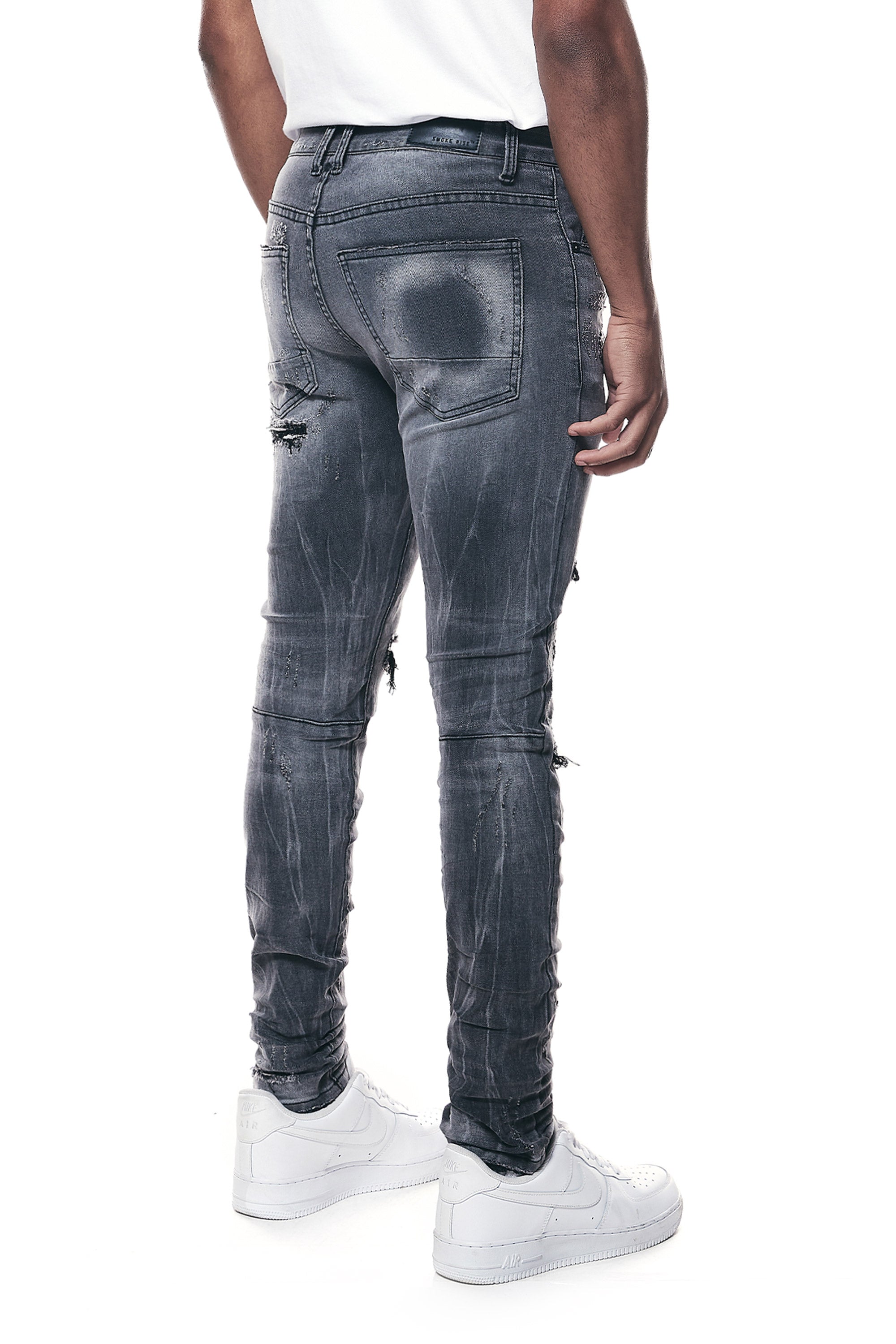 Distressed Rip & Repair Super Skinny Denim Jeans