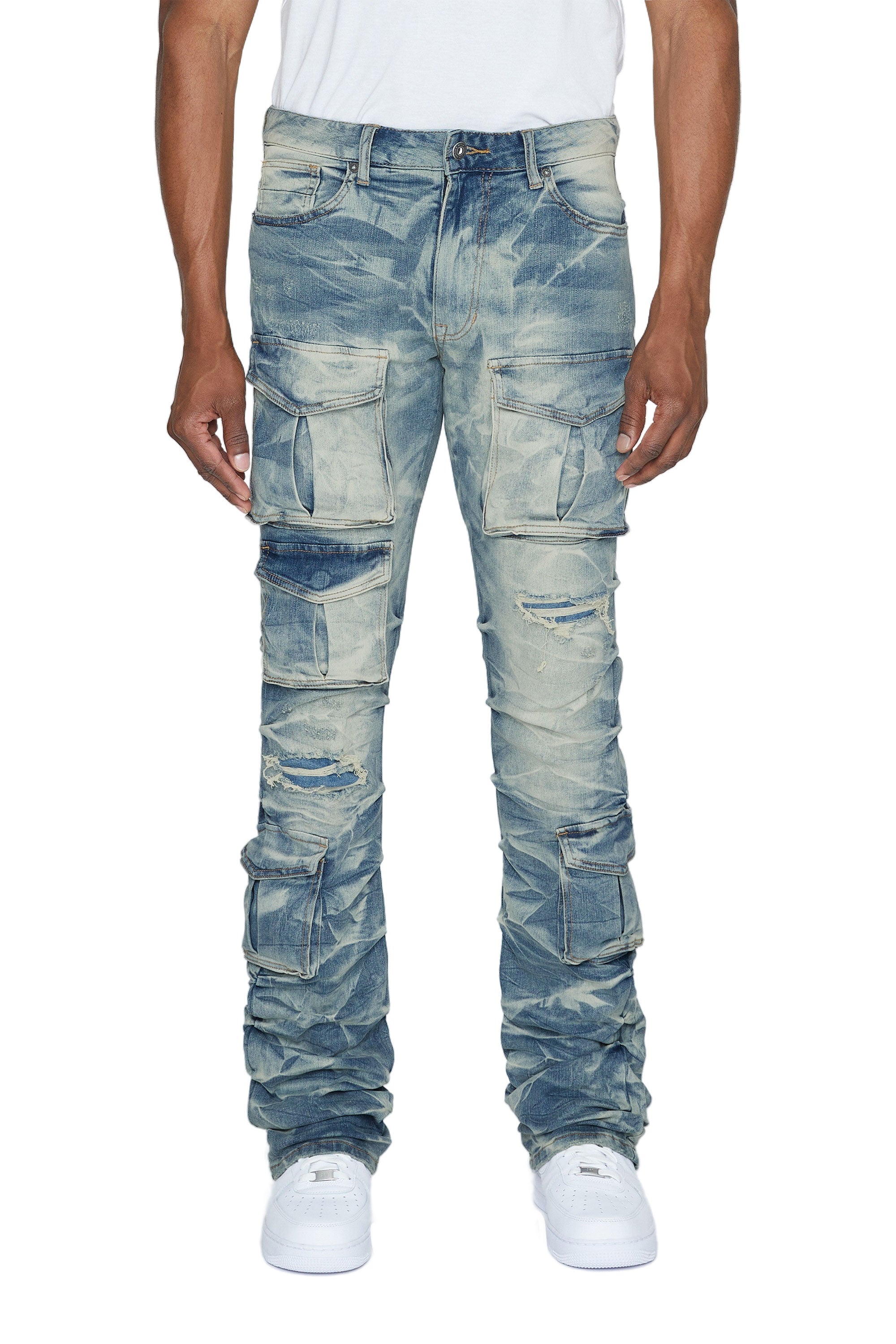 Stacked Utility Denim Jeans