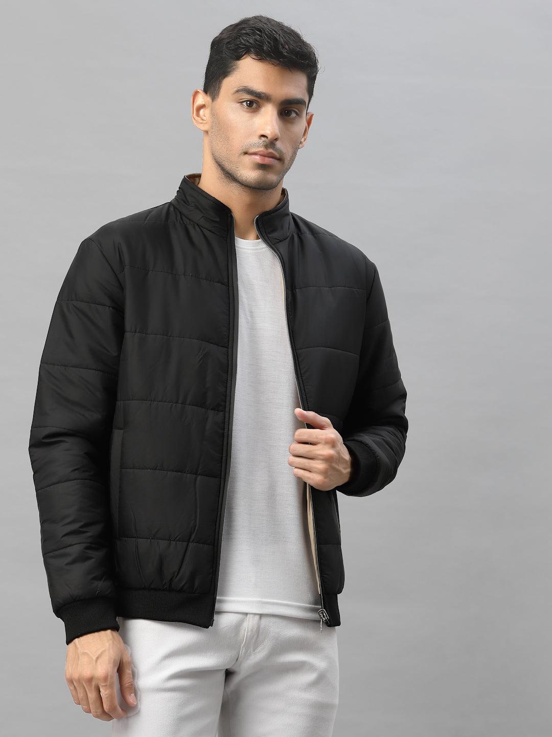 Style Quotient Men Black Reversible Padded Jacket