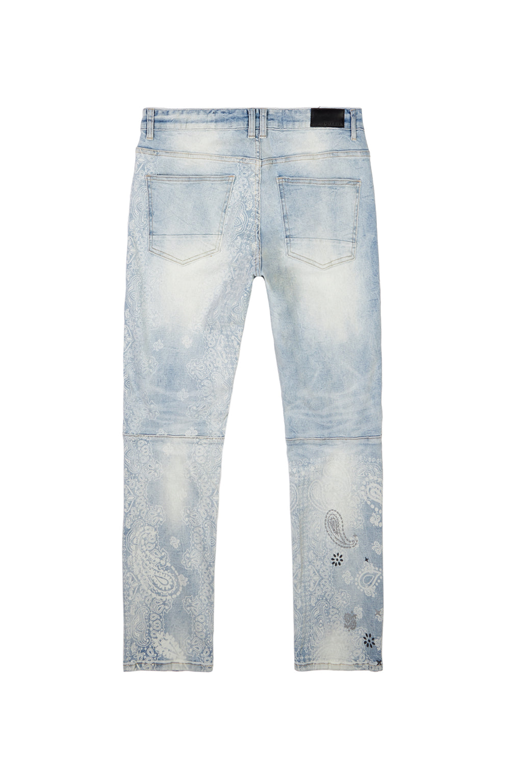 Laser Print Paisley Jeans