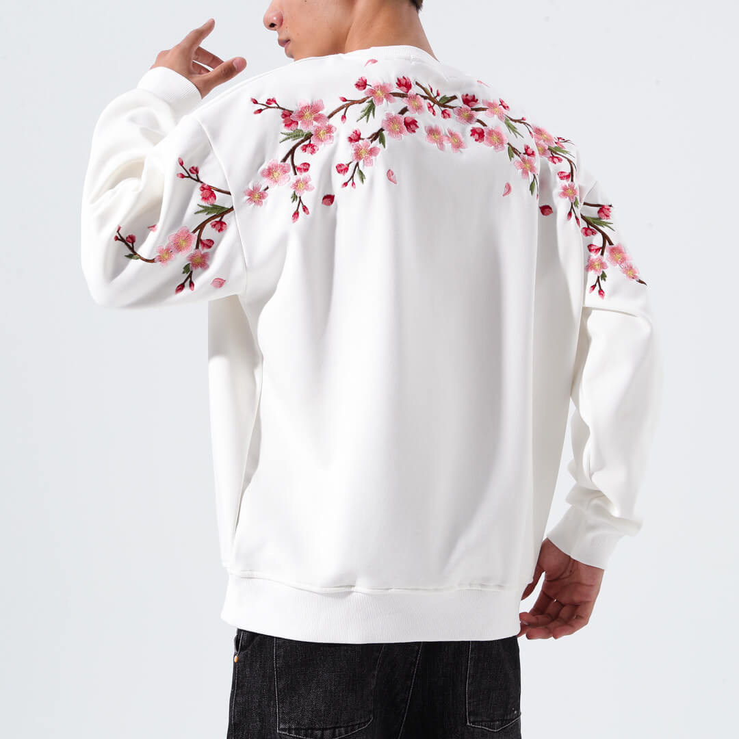 Sakura Embroidered Sweatshirt