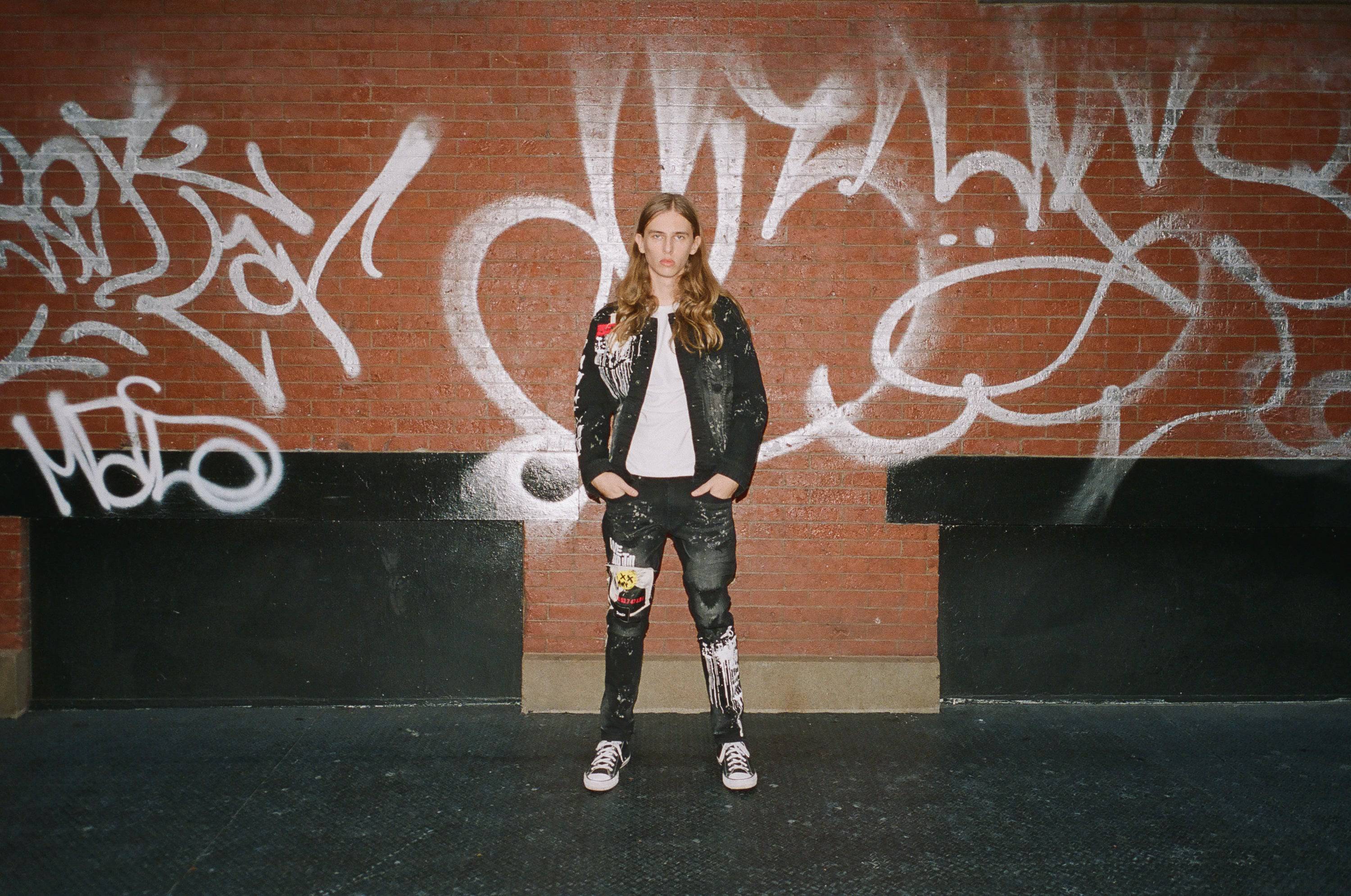 Graphic Patched Fashion Jeans