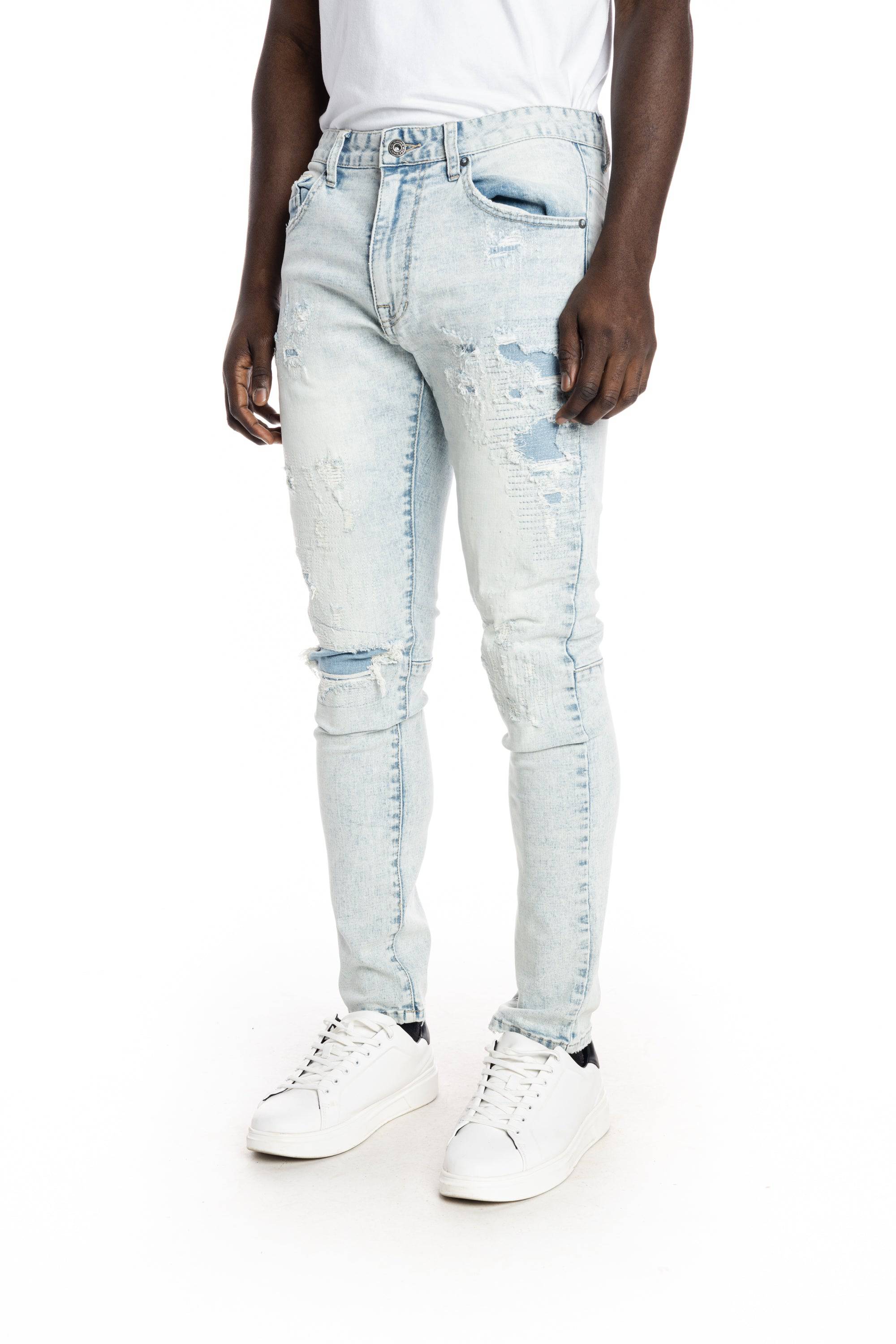 Rip And Repair Semi Basic Jeans