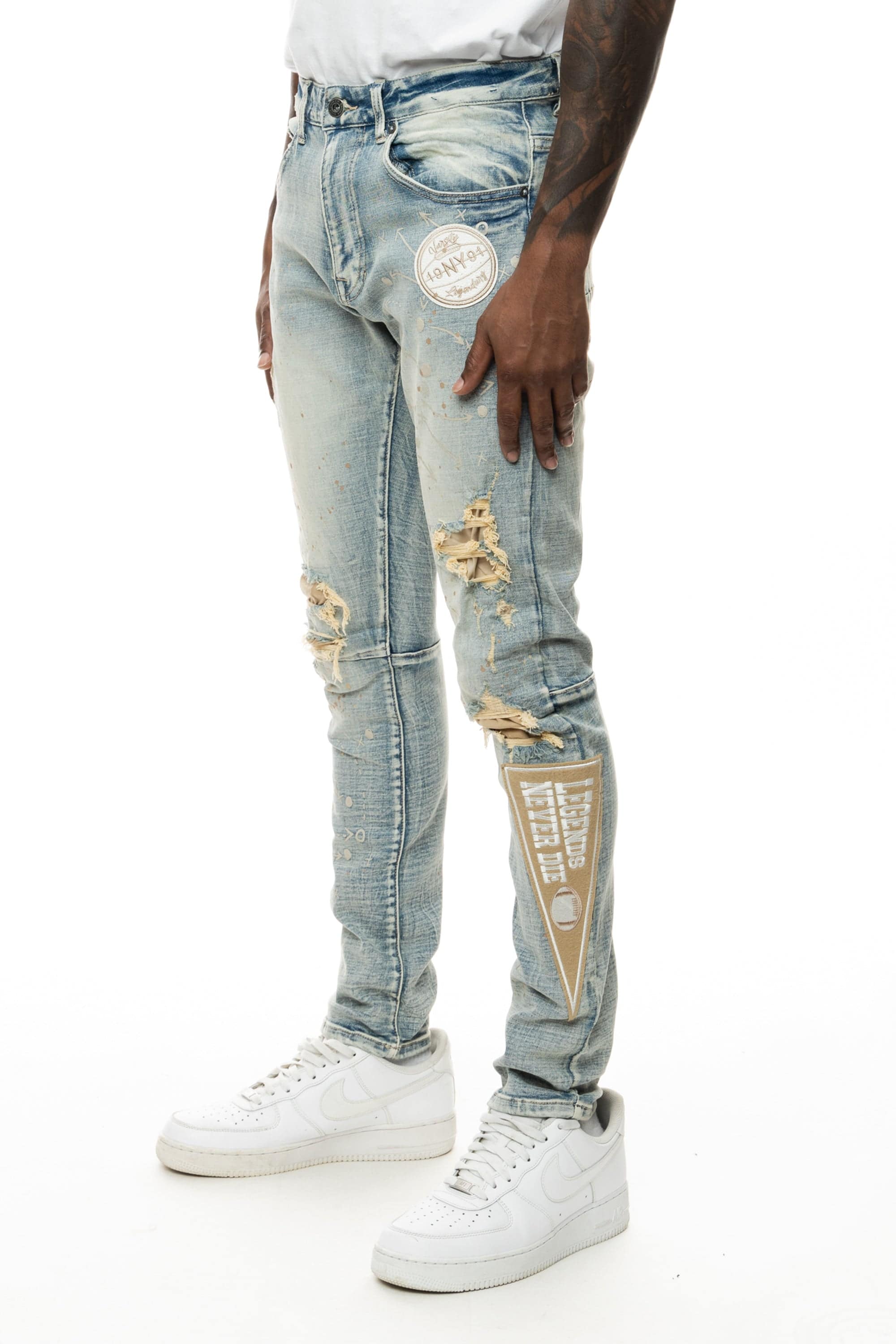 Varsity Detailed Jeans