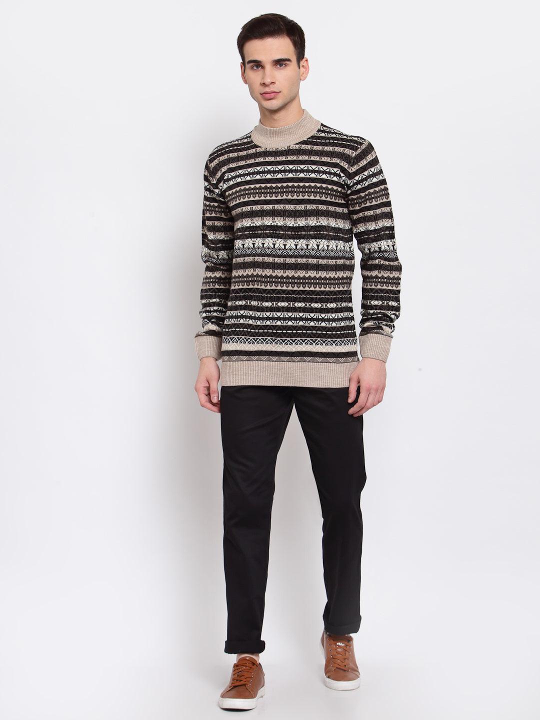 Men Striped Pullover Sweater