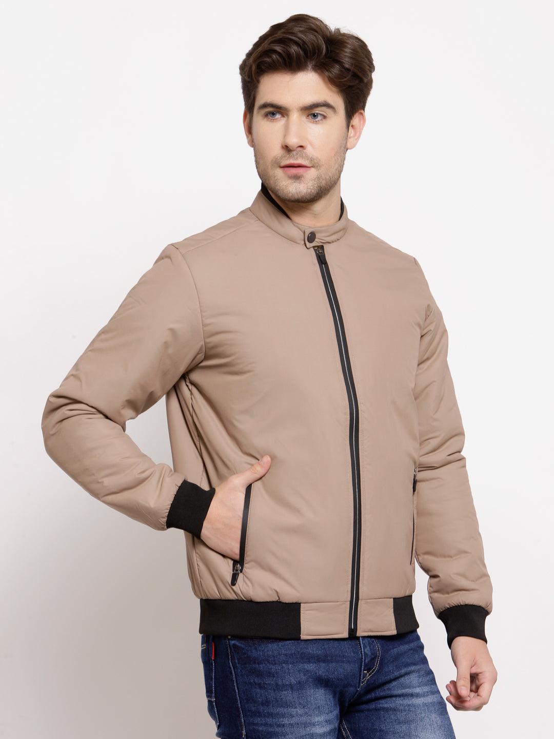 Style Quotient Mens Solid Bomber Jackets