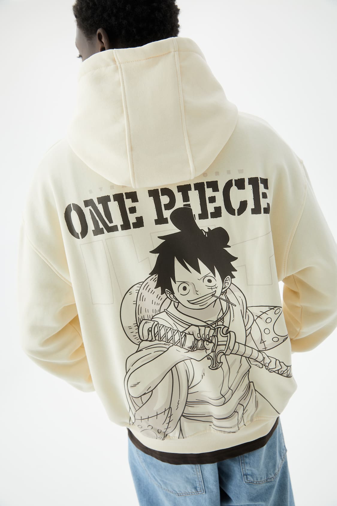 One Piece Luffy Print Hoodie