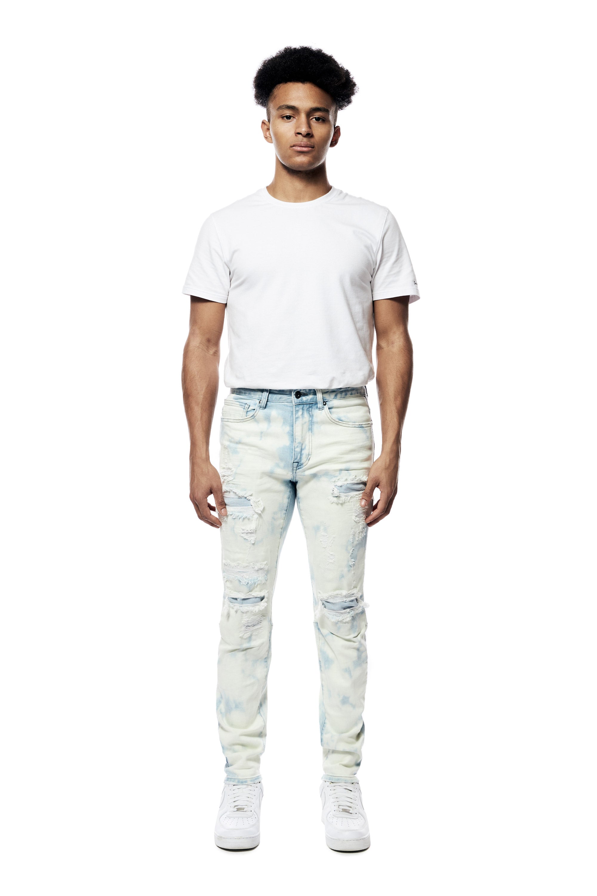 Bleach Washed Rip & Repaired Jeans