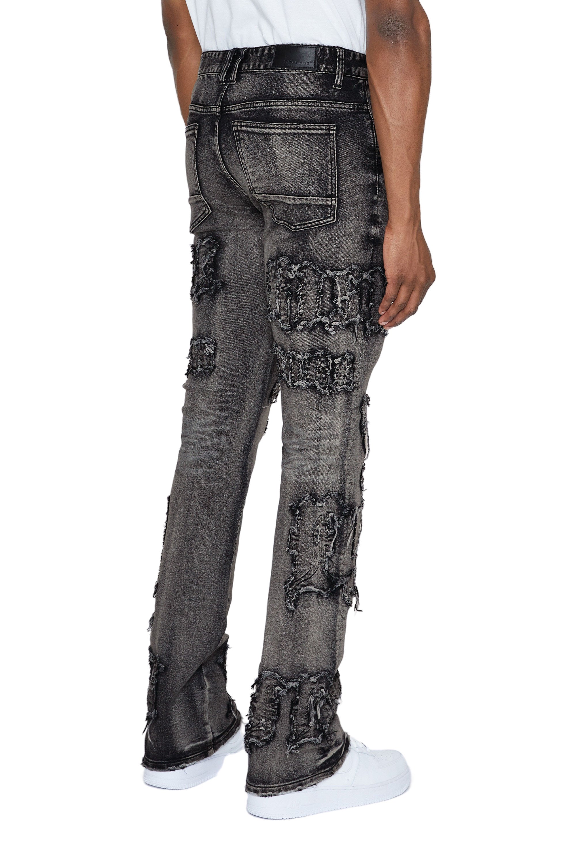 Letter Applique Jeans