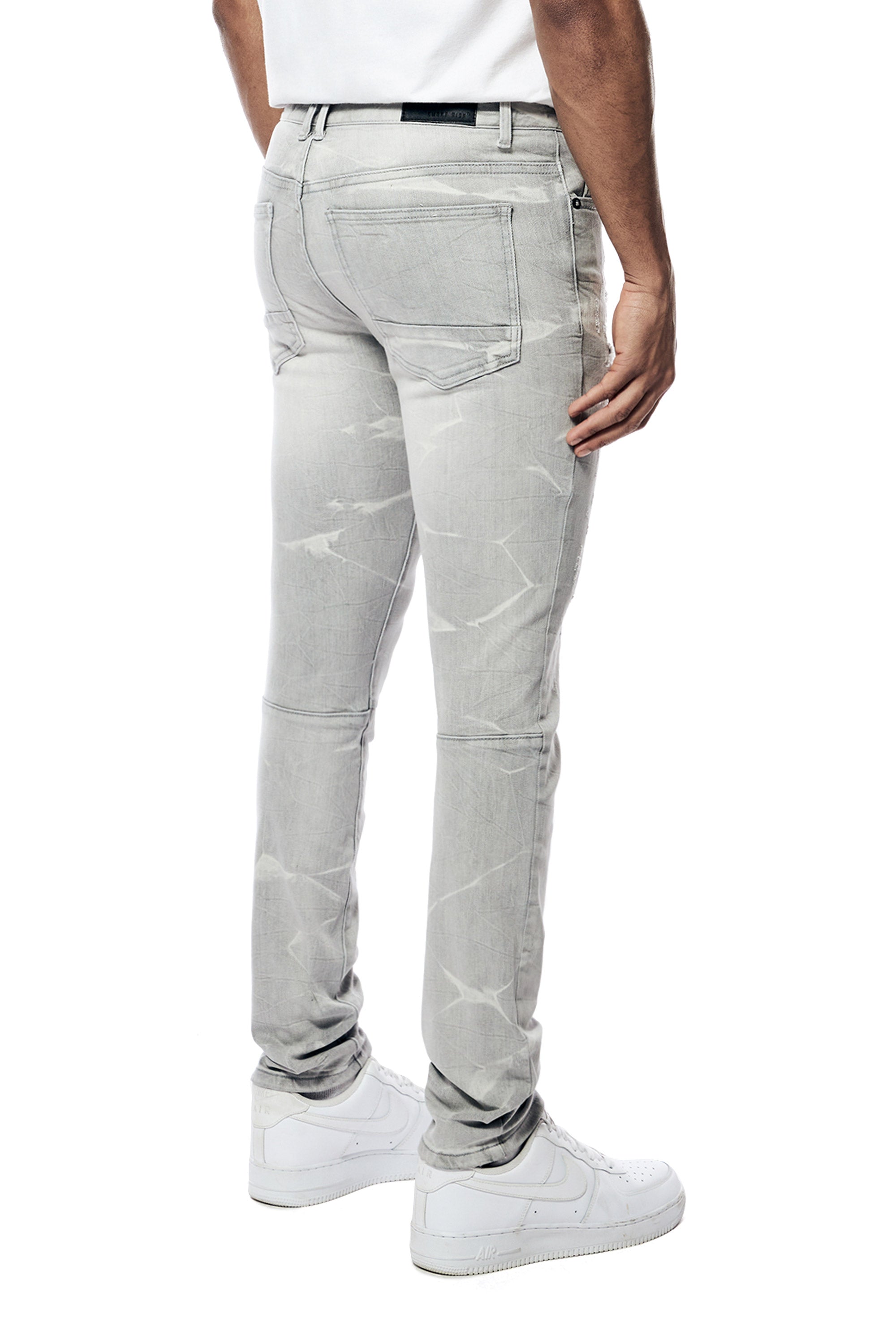 Rip & Repaired Lightning Washed Denim Jeans