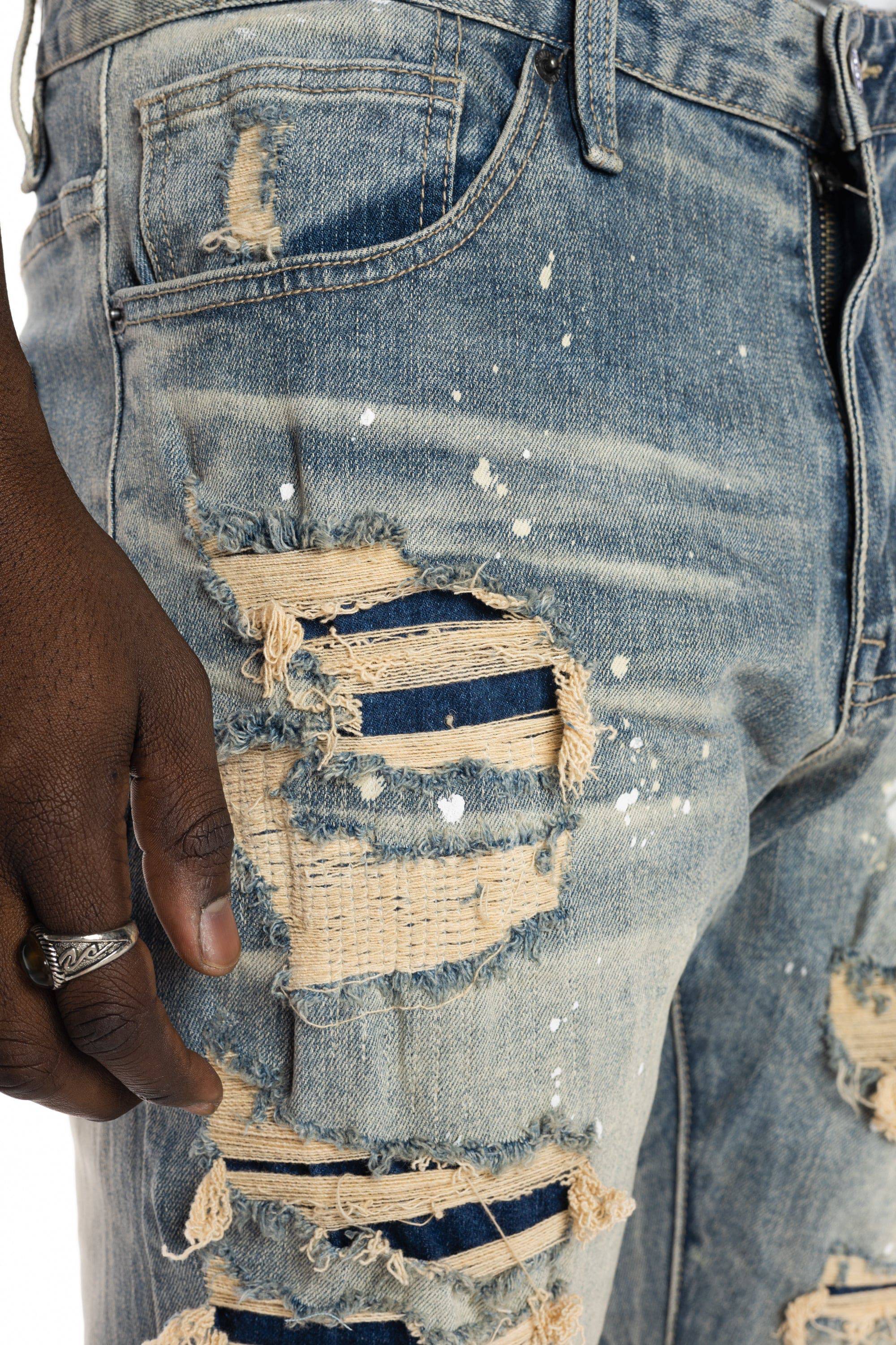 Heavy Rip & Repair Fashion Jeans