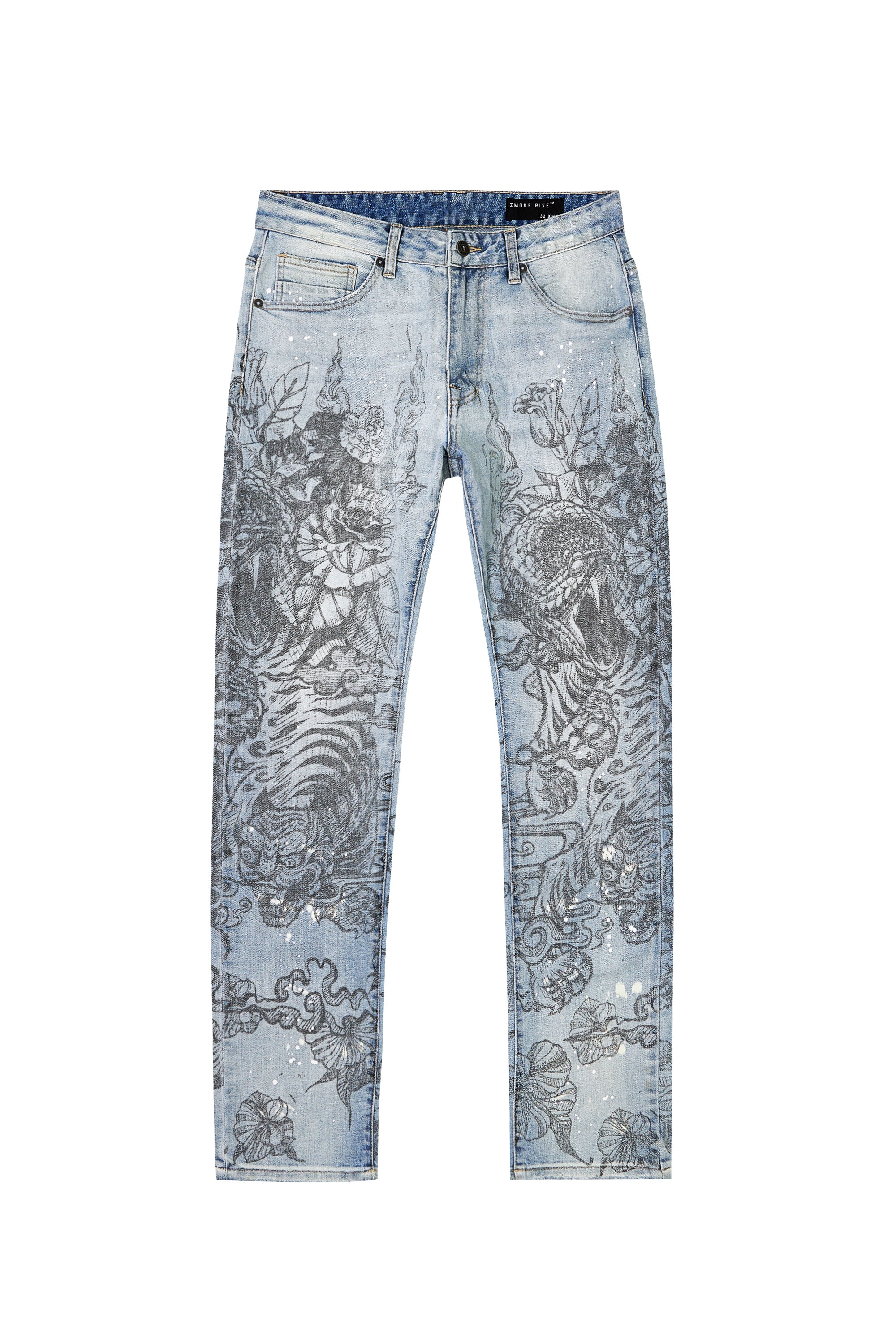 Tattoo Slim Fit Denim Jeans
